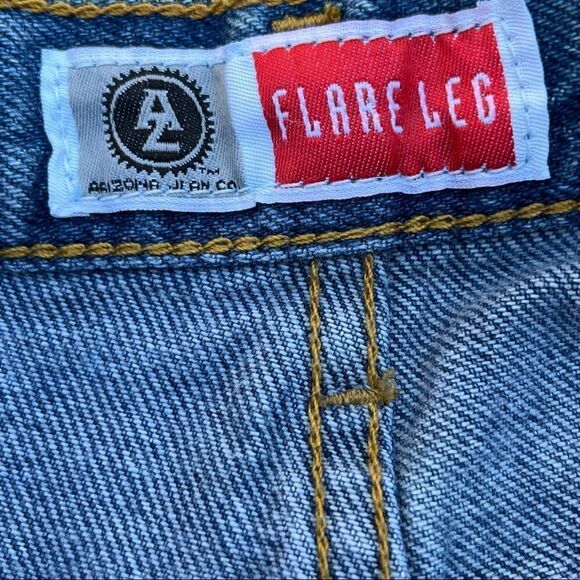 Vintage Y2K DIY up cycled distressed patch flare leg jeans small - Picture 7 of 8